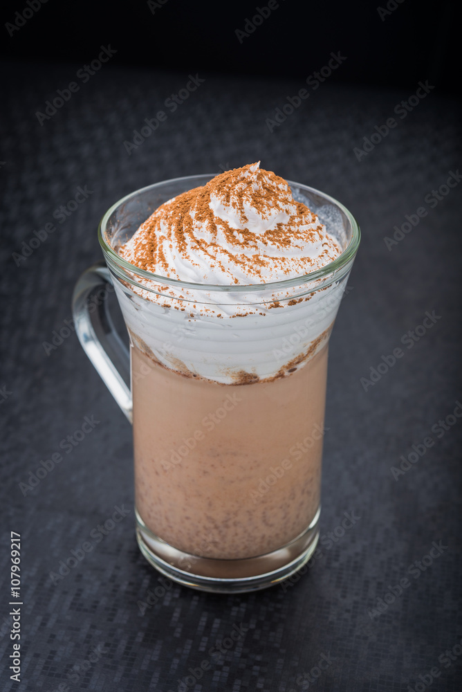 delicious cappuccino with foam delicious cappuccino with foam