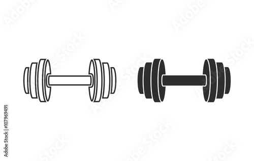 Dumbbell - vector icon.