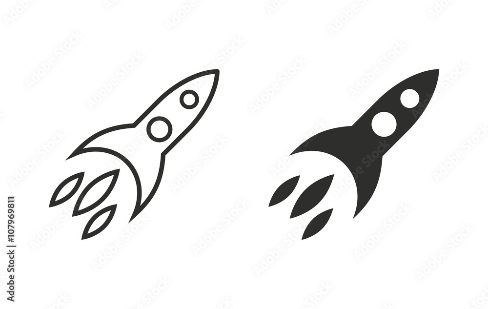 Rocket - vector icon. Rocket - vector icon.