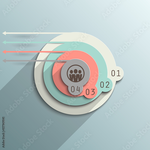 minimalist design infographic on paper style / design element for business presentation