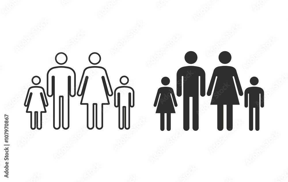 Family - vector icon. Family - vector icon.