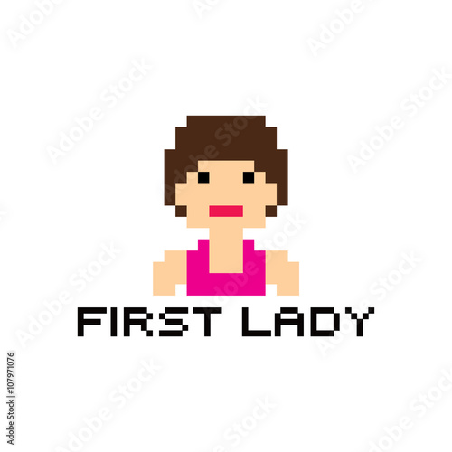 pixel people woman avatar theme