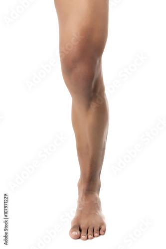 Obraz na plátně close up image of human leg