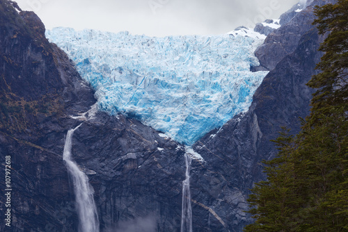 Hanging Glacier, Queulat National Park, Chile photo
