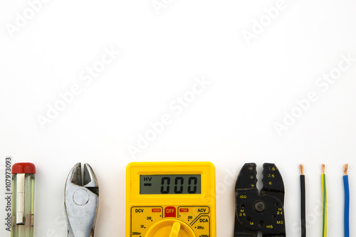 set electrician tools / overhead of a electrician equipment