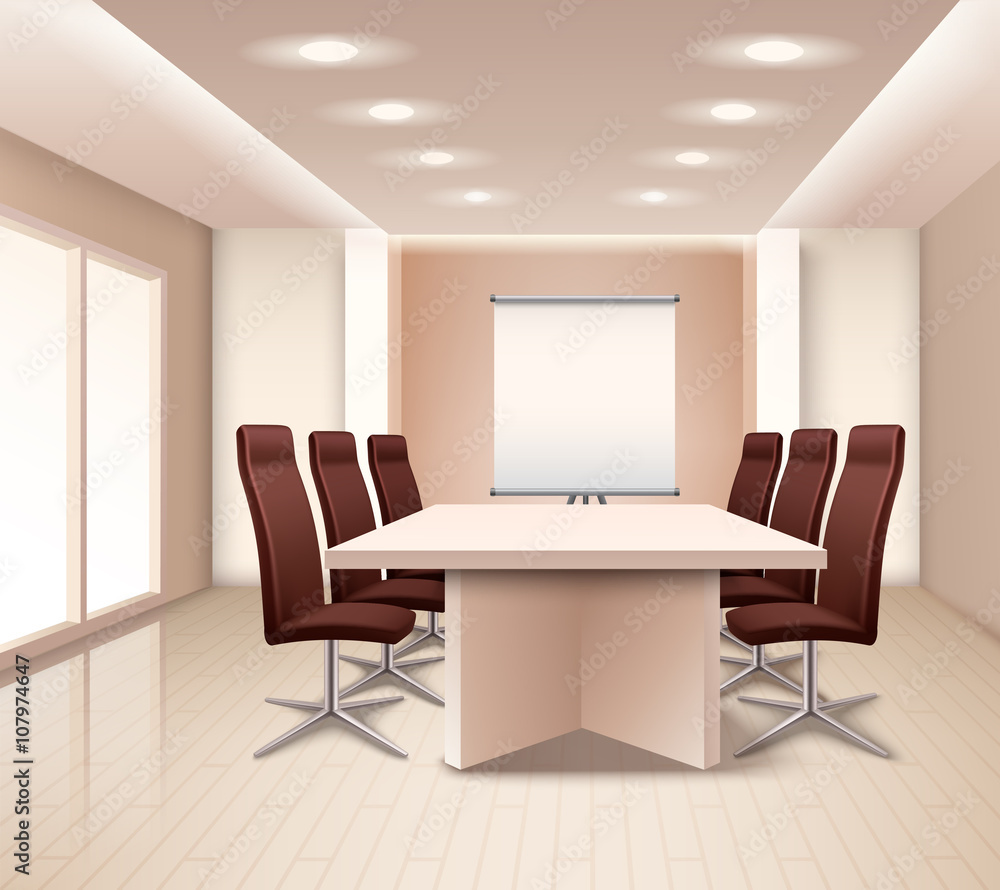 Realistic Meeting Room Interior