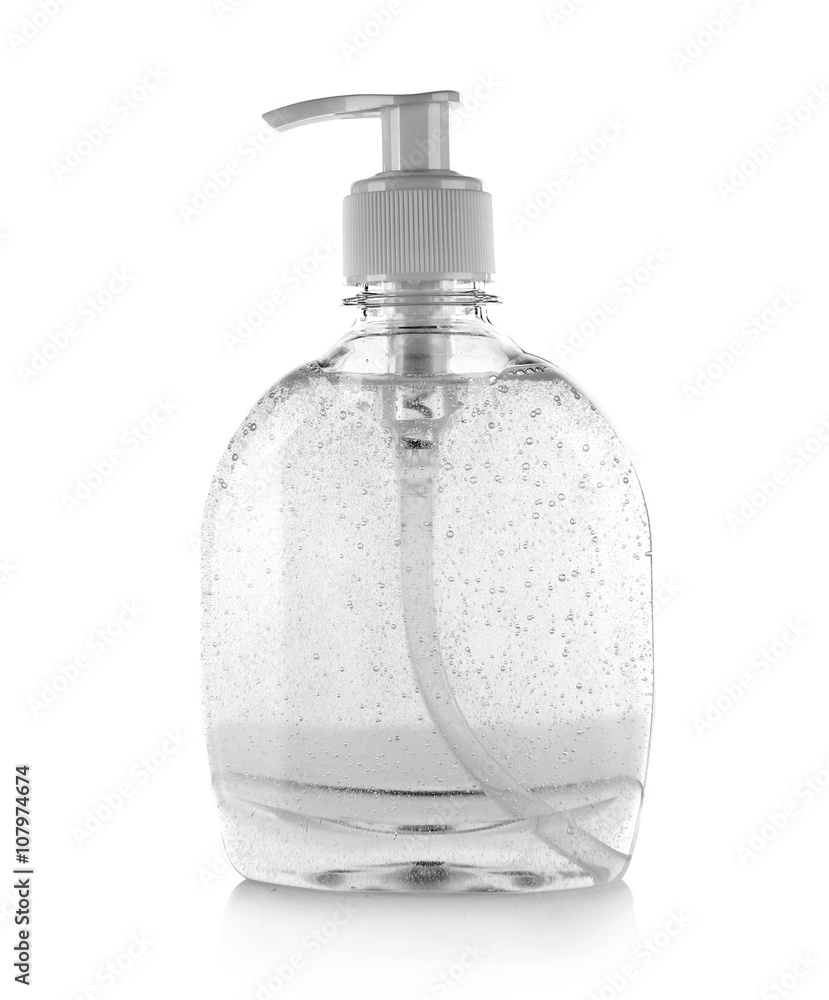 Liquid soap is isolated on white background Liquid soap is isolated on white background