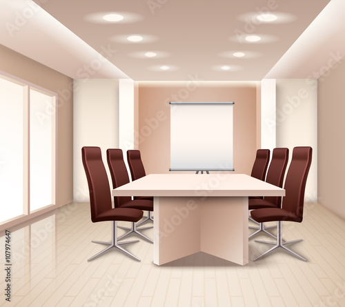 Realistic Meeting Room Interior