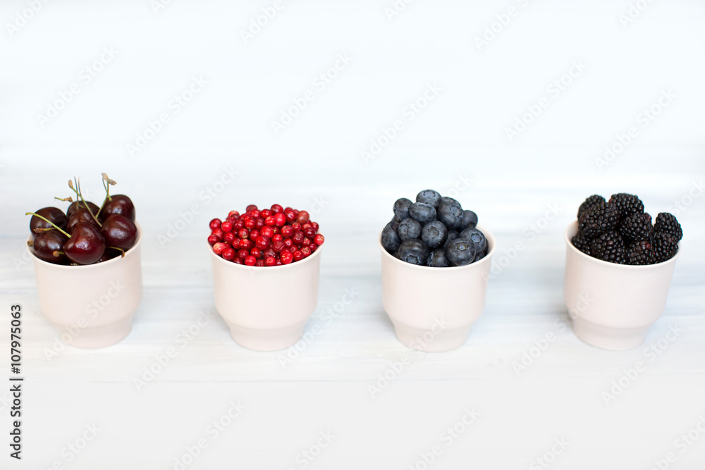 Berries on Wooden Background. Berries on Wooden Background.