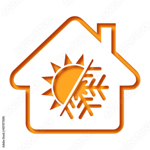 Logo maison et régulation température.