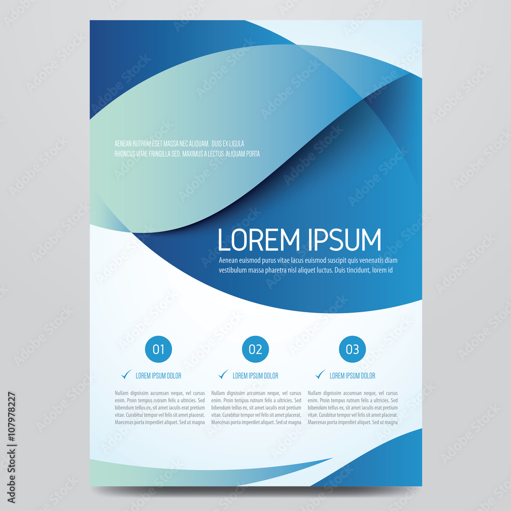 Flyer, brochure, poster, annual report, magazine cover vector template ...