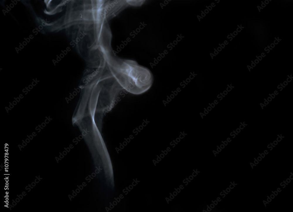 White smoke / White smoke on black background. White smoke / White smoke on black background.