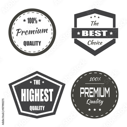 Set of retro vintage labels and badges. Vector illustration