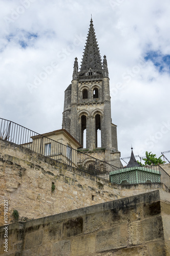 The belltower of the monolithic church