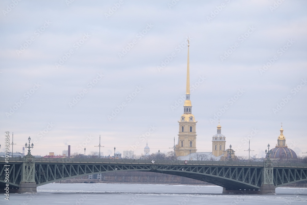 St. Petersburg, Russia - April, 3, 2016: Peter-Paul Fortress in St. Petersburg, Russia