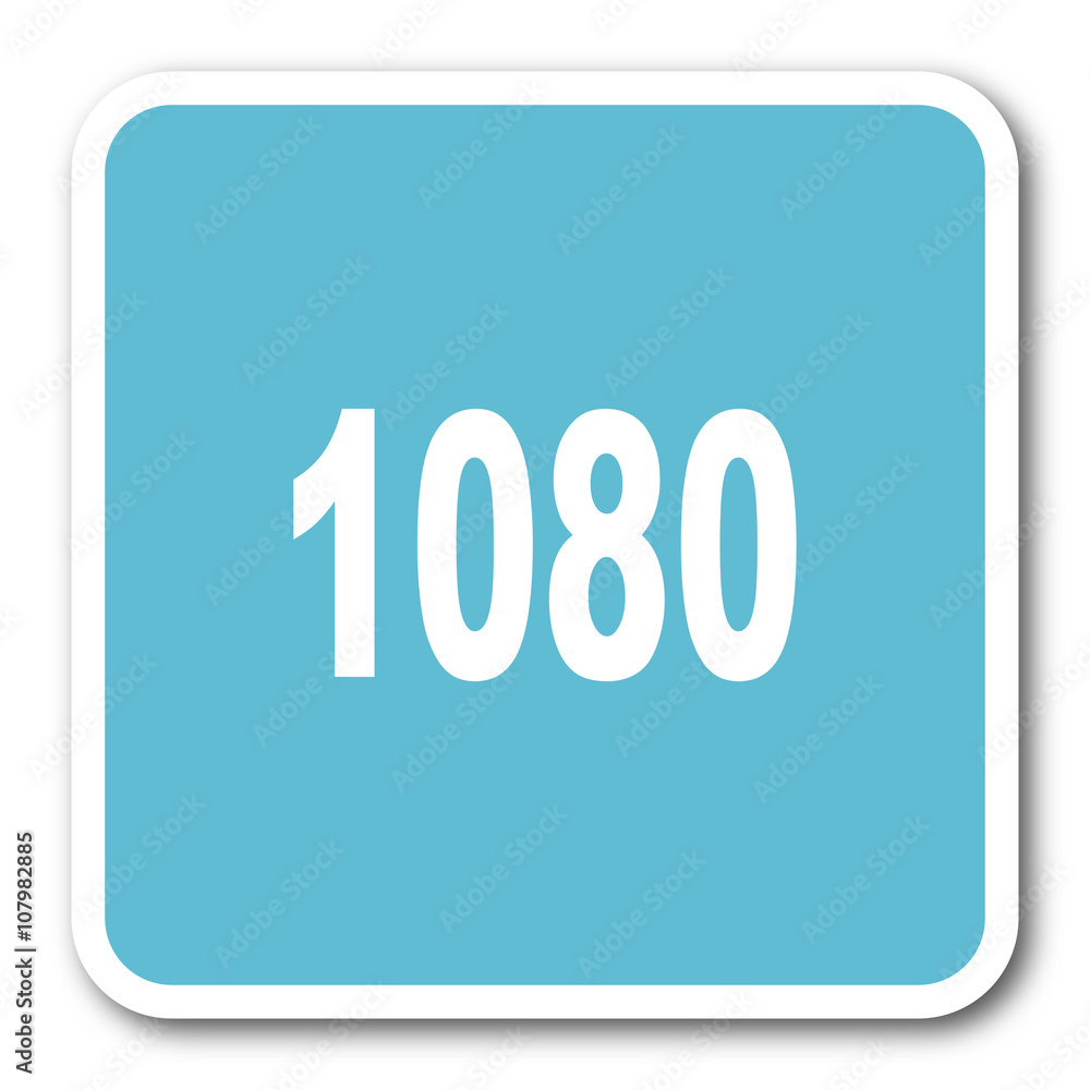 1080 blue square internet flat design icon 1080 blue square internet flat design icon