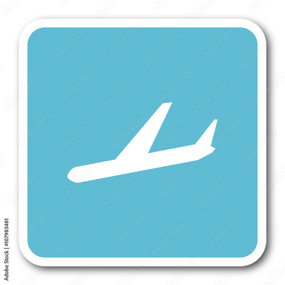 arrivals blue square internet flat design icon arrivals blue square internet flat design icon