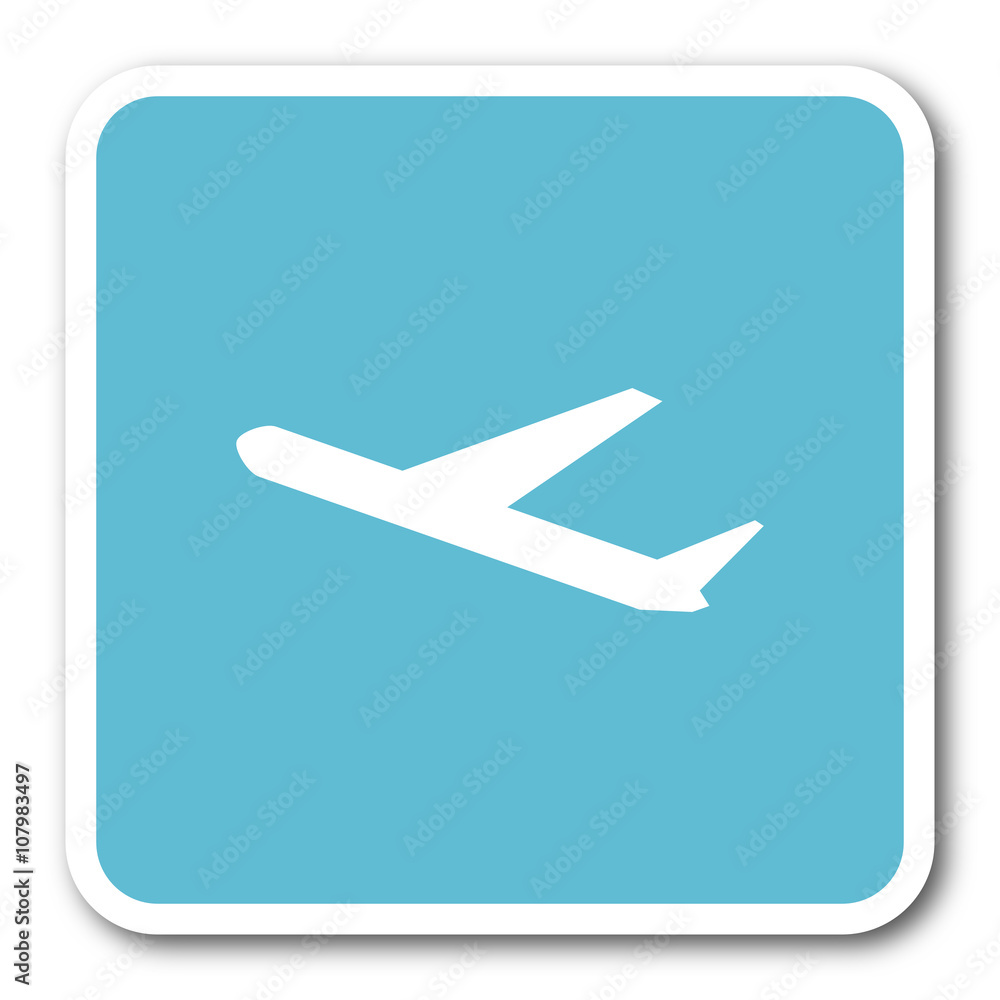deparures blue square internet flat design icon deparures blue square internet flat design icon