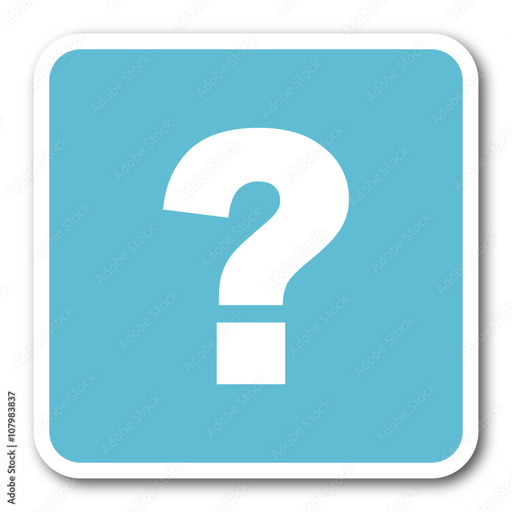 question mark blue square internet flat design icon question mark blue square internet flat design icon