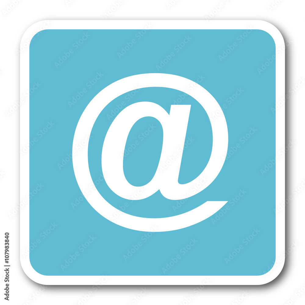 email blue square internet flat design icon email blue square internet flat design icon