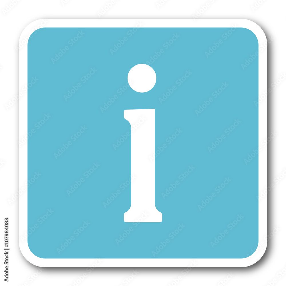 information blue square internet flat design icon information blue square internet flat design icon