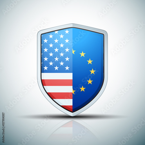Free Download USA & EU shield sign - GFXLoad