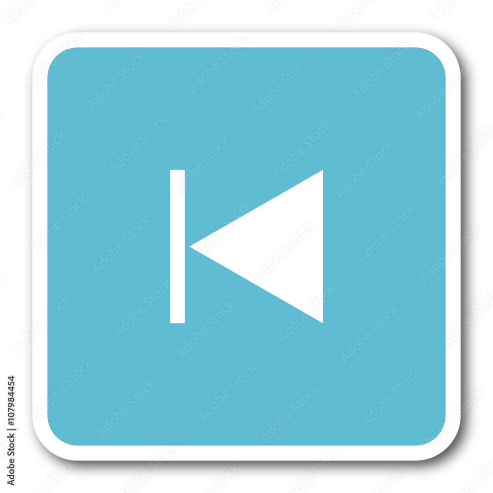 prev blue square internet flat design icon prev blue square internet flat design icon