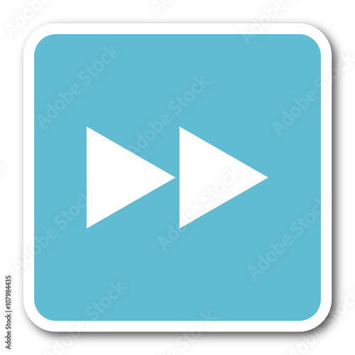 Free Download rewind blue square internet flat design icon - GFXLoad