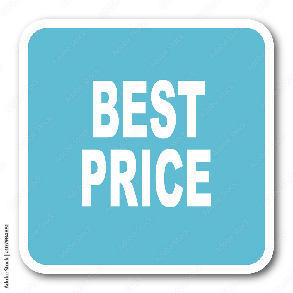 best price blue square internet flat design icon best price blue square internet flat design icon