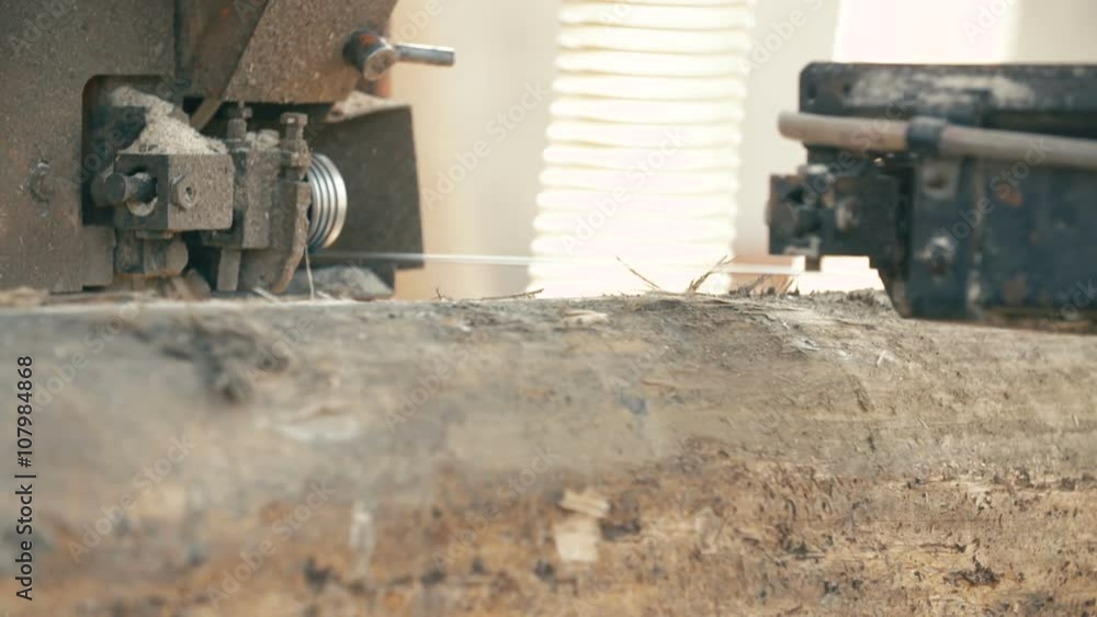 Lumber industry - Conveyors of logs in front of cutting machines. Lumber industry - Conveyors of logs in front of cutting machines.