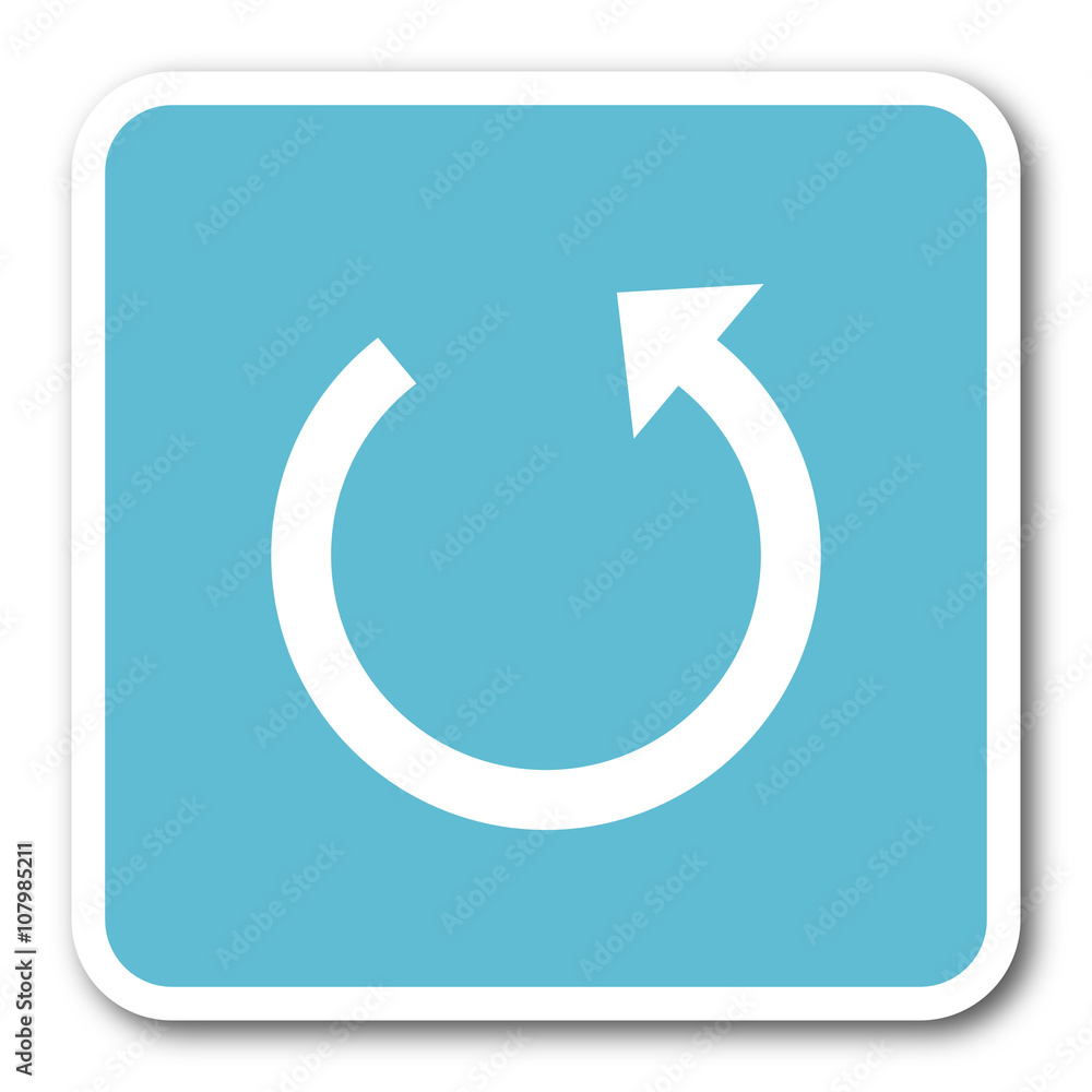 rotate blue square internet flat design icon rotate blue square internet flat design icon