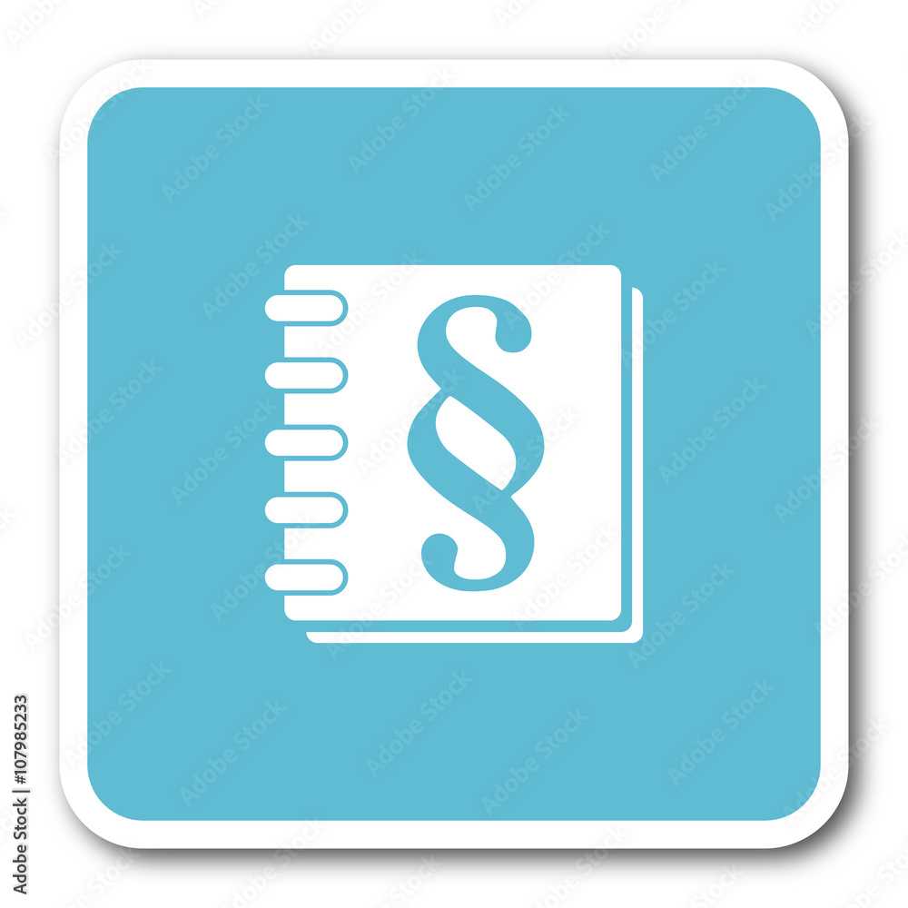 law blue square internet flat design icon law blue square internet flat design icon