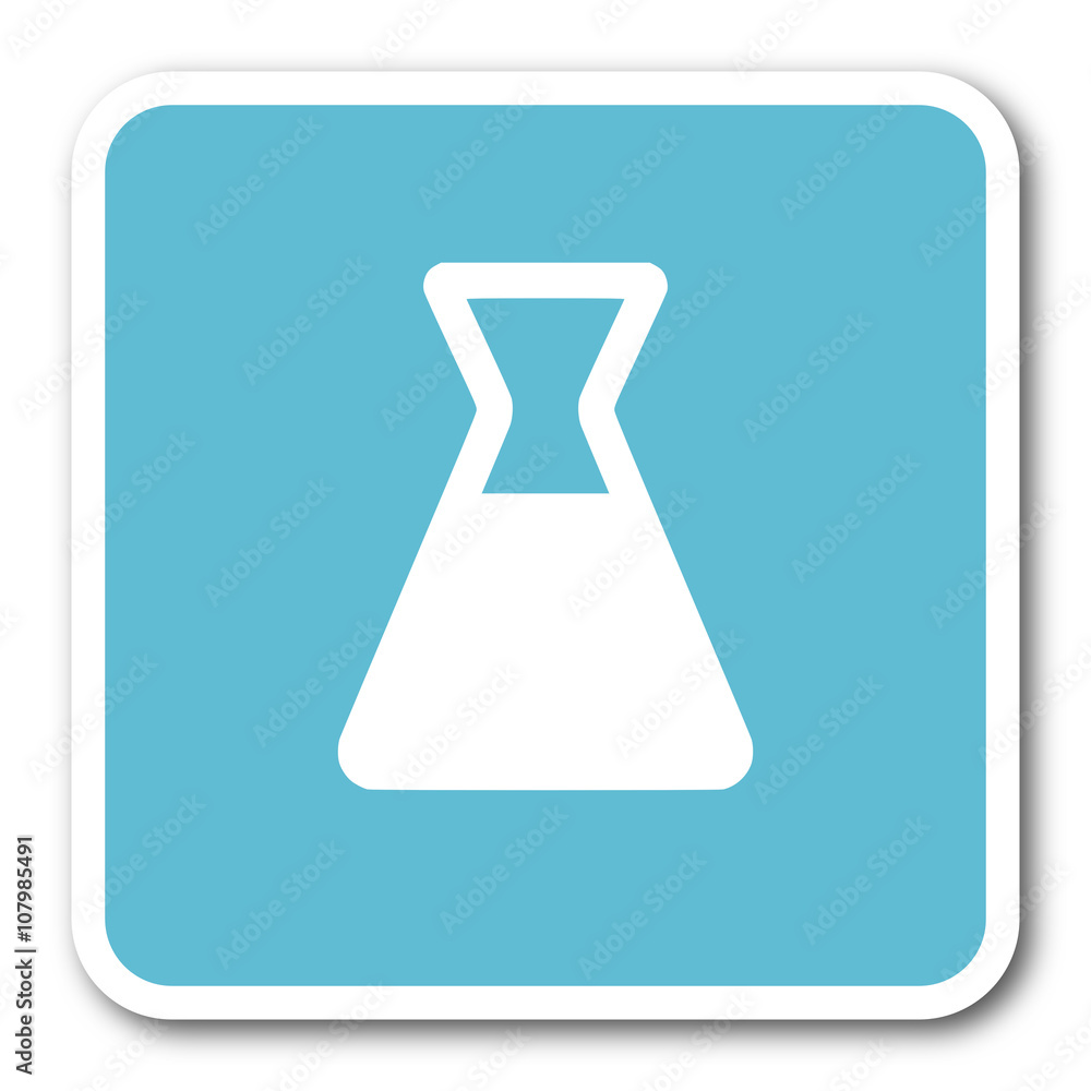 laboratory blue square internet flat design icon laboratory blue square internet flat design icon