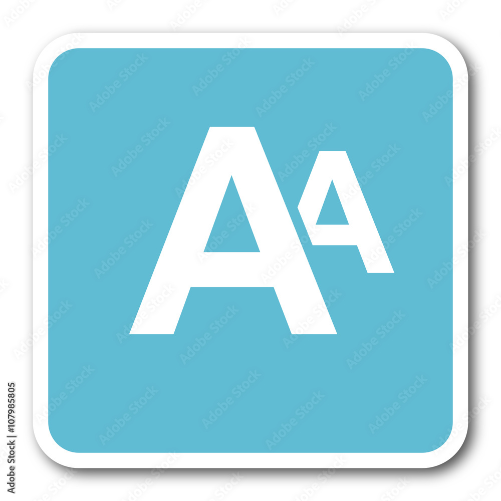 alphabet blue square internet flat design icon alphabet blue square internet flat design icon