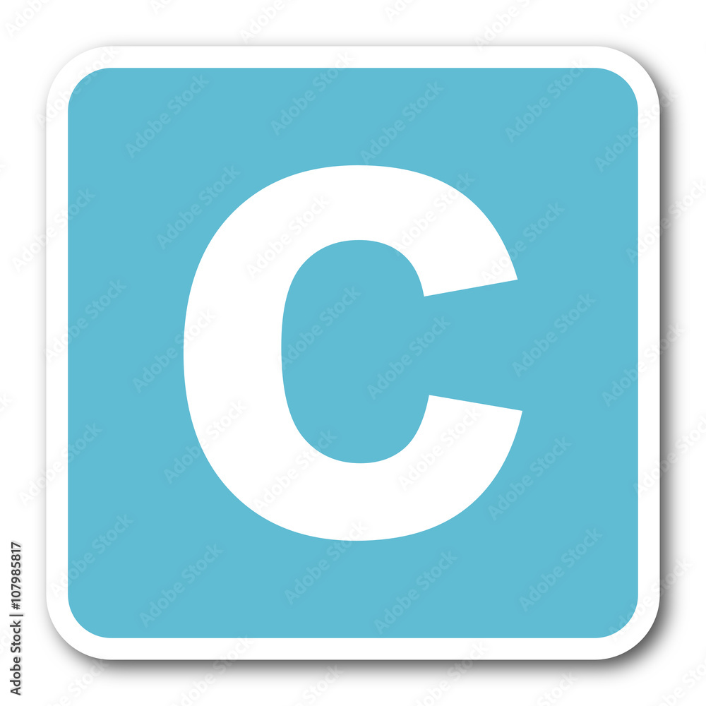 copyright blue square internet flat design icon copyright blue square internet flat design icon