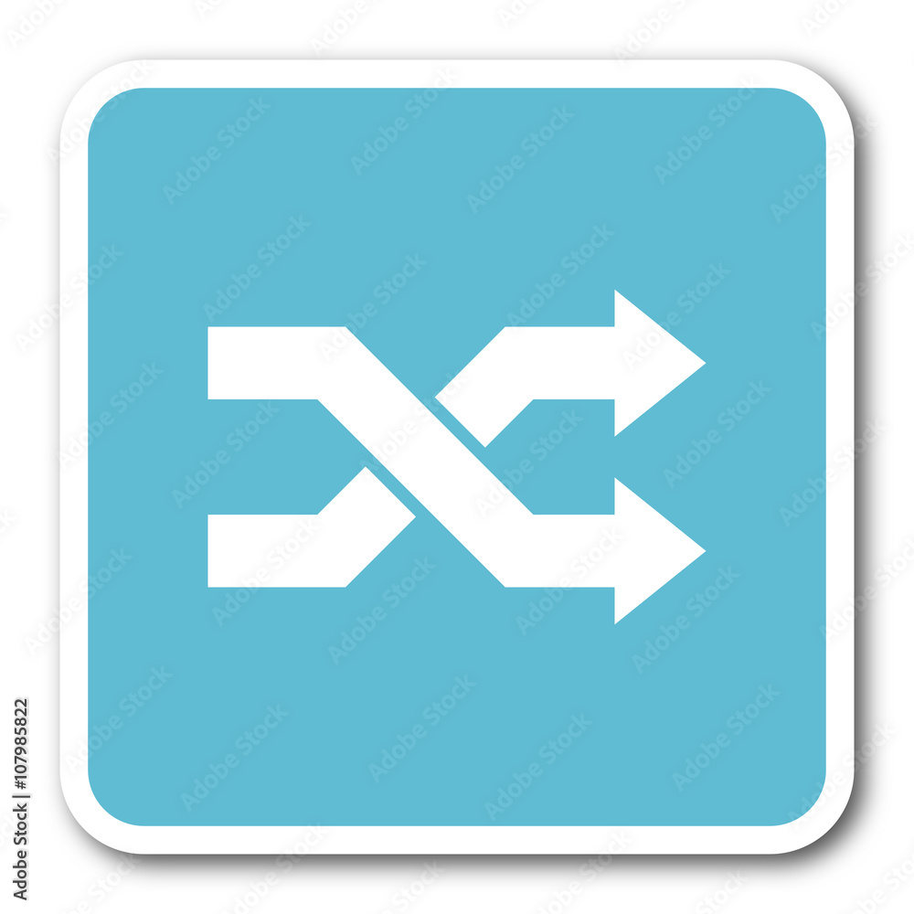 aleatory blue square internet flat design icon aleatory blue square internet flat design icon