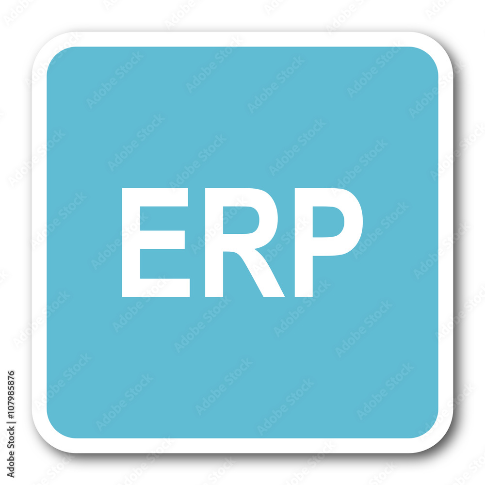 erp blue square internet flat design icon erp blue square internet flat design icon