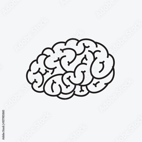 Brain icon. Vector stylized illustration