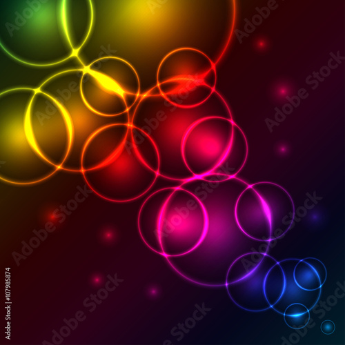 Colorful abstract bubbles background