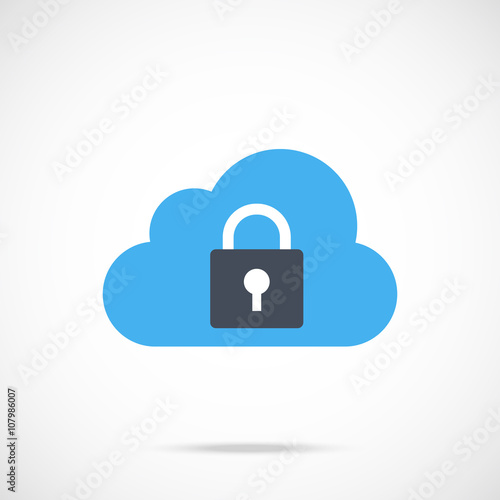 Vector cloud security icon. Modern flat design vector illustration Free Download Vector cloud security icon. Modern flat design vector illustration - GFXLoad