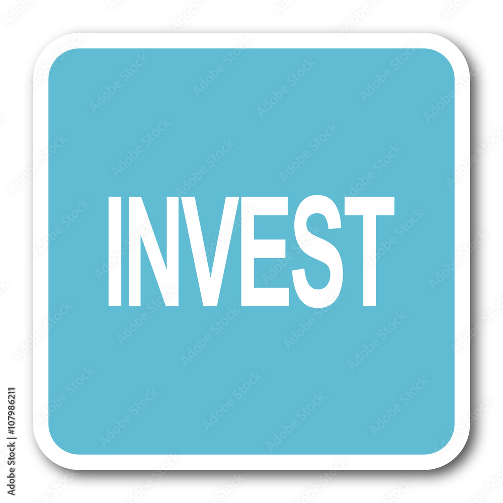 nvest blue square internet flat design icon nvest blue square internet flat design icon