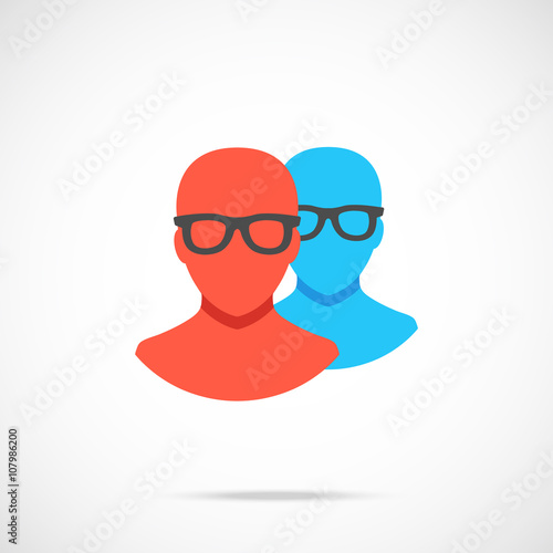 Vector profiles icon. Modern flat design vector illustration