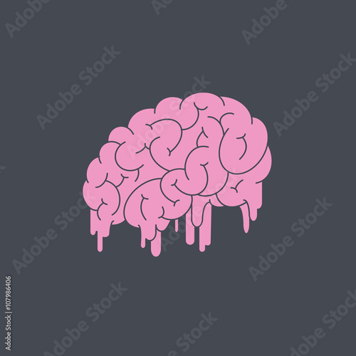 Vector melting brain 