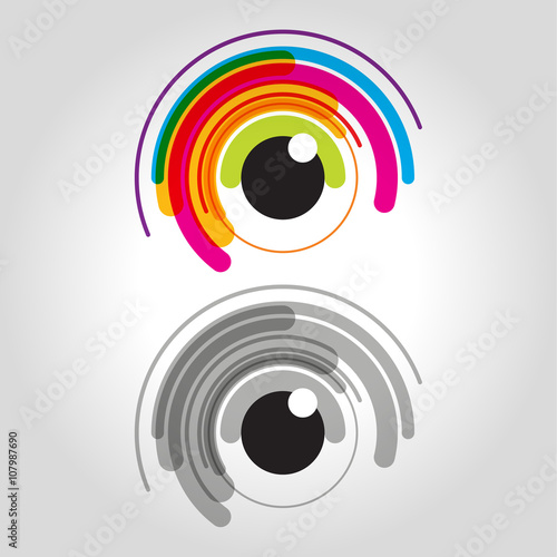 eye logo, icon and symbol vector illustration