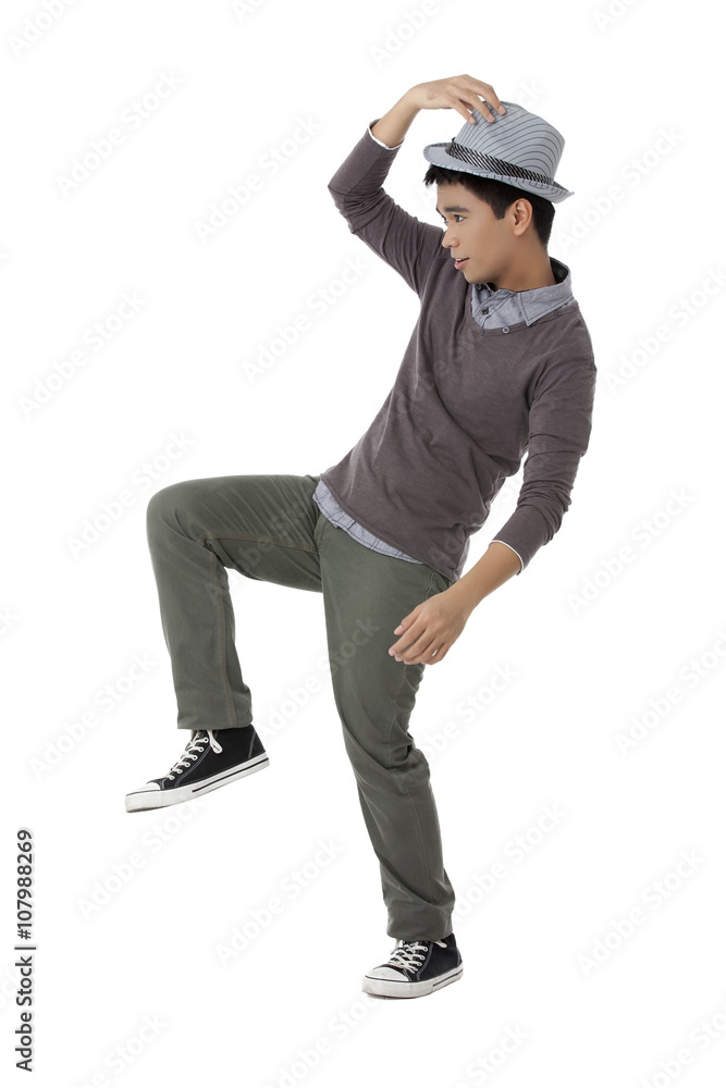 teenager guy gesturing dance pose teenager guy gesturing dance pose