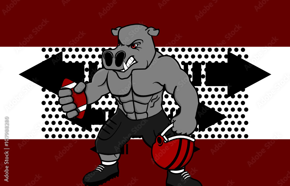 muscle hippo american football uniform background in vector format muscle hippo american football uniform background in vector format