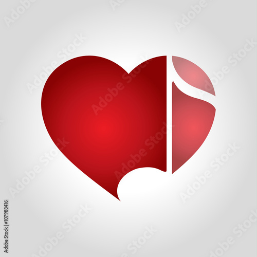 heart logo, icon and symbol vector illustration