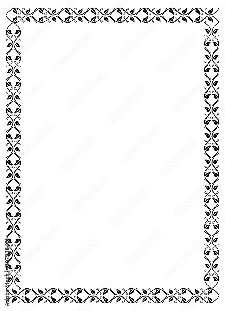 Floral vector frame Floral vector frame