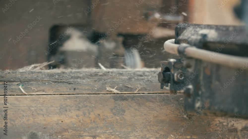 Lumber industry - Conveyors of logs in front of cutting machines. Lumber industry - Conveyors of logs in front of cutting machines.