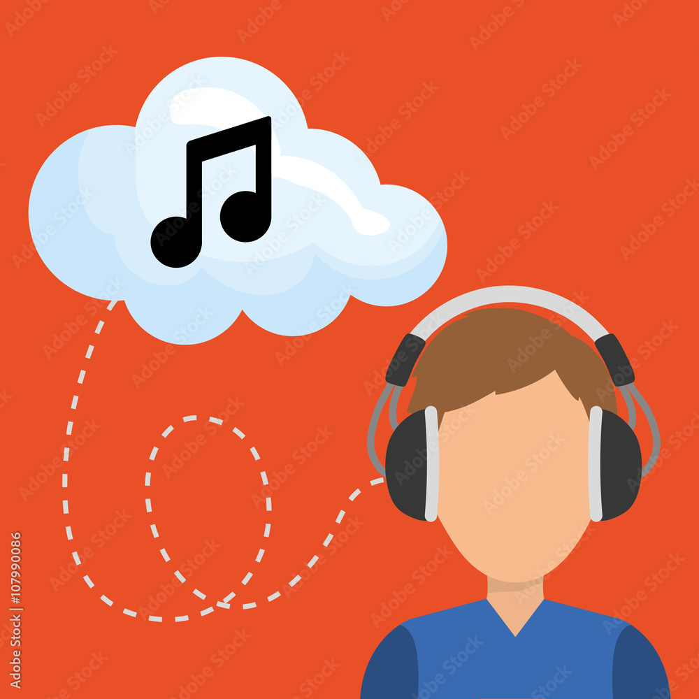 Graphic design of Music Online , vector illustration Graphic design of Music Online , vector illustration